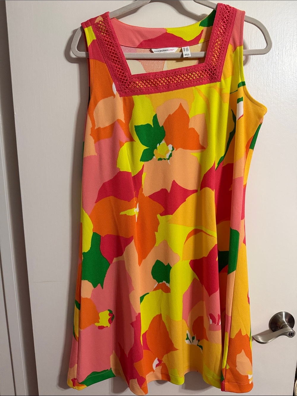 Isaac Mizrahi Multi-Color Floral Tank Dress - Pink, Orange, Yellow, Green